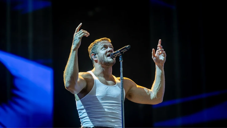 Dan Reynolds sur scène lors du Loom World Tour